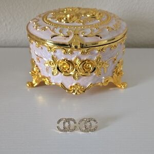 Gold and Silver Logo Earrings